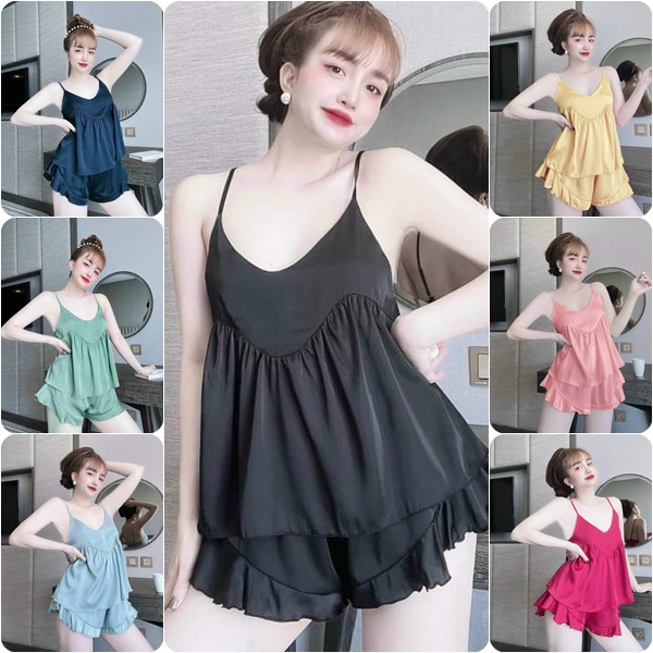 Set Bộ Lụa Satin Xịn Mịn Freesize Dưới 60kg