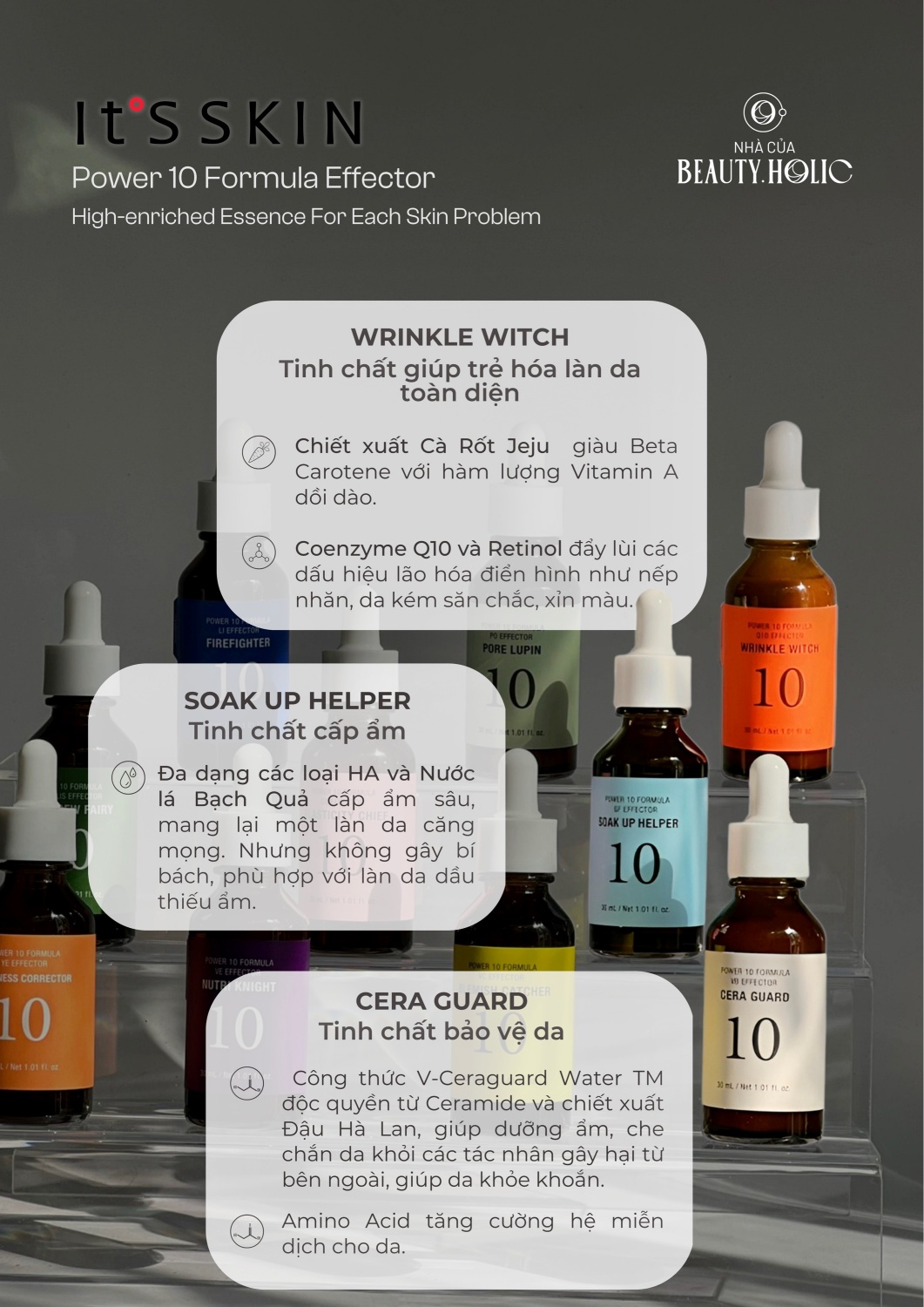 [Nhacuabeautyholic] Bộ sưu tập serum IT'S SKIN POWER 10 FORMULA EFFECTOR 30ml