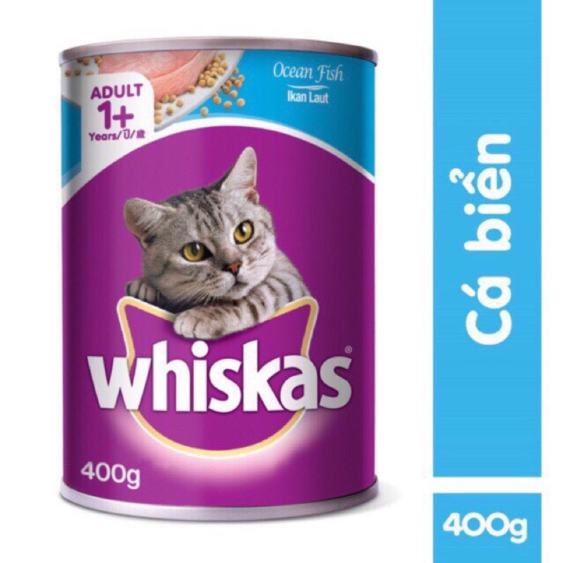 [Siêu Sale] Pate Whiskas Lon 400G cho Mèo Lớn Đủ Vị