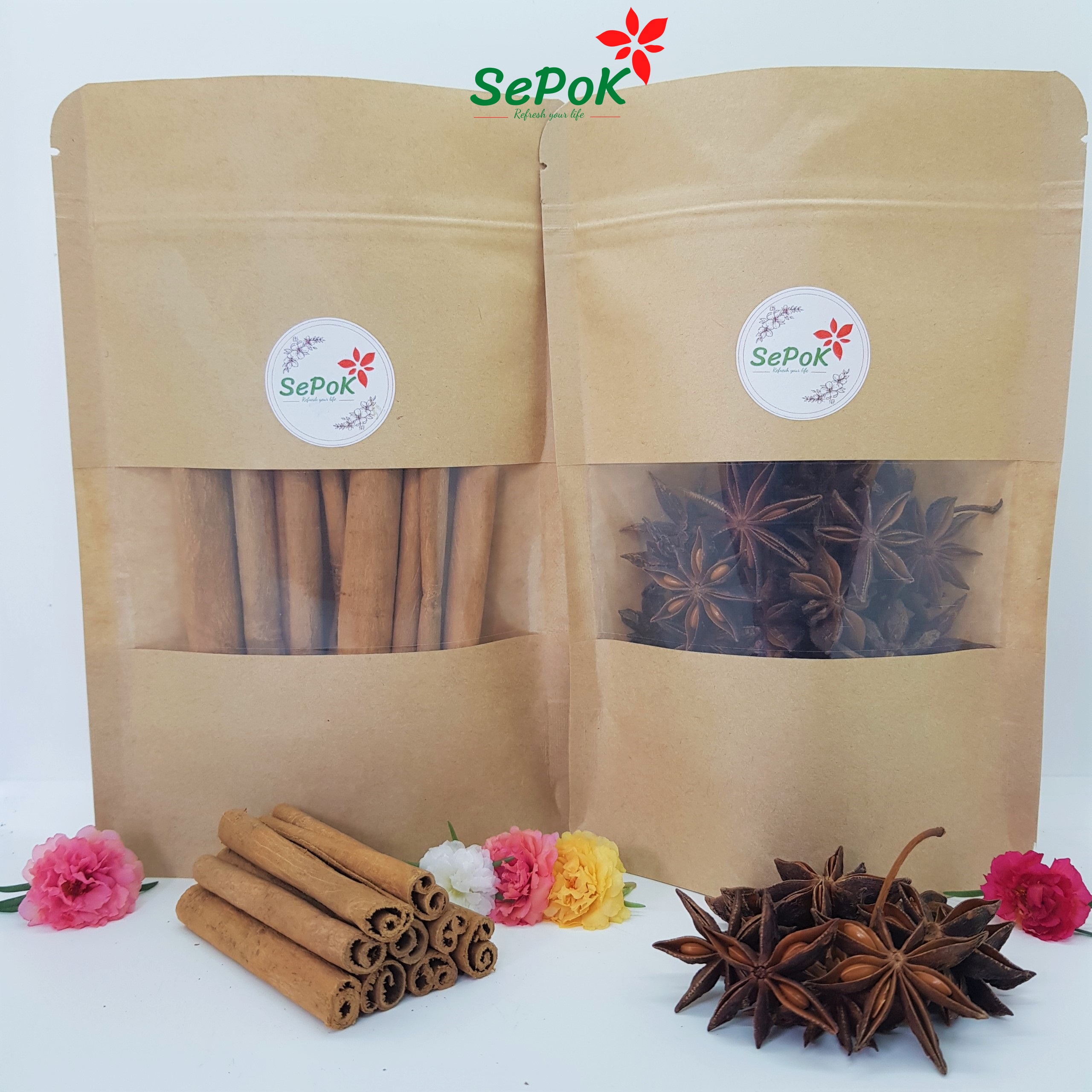 Combo Hoa hồi + Quế sấy khô-mỗi loại 100g-SePok