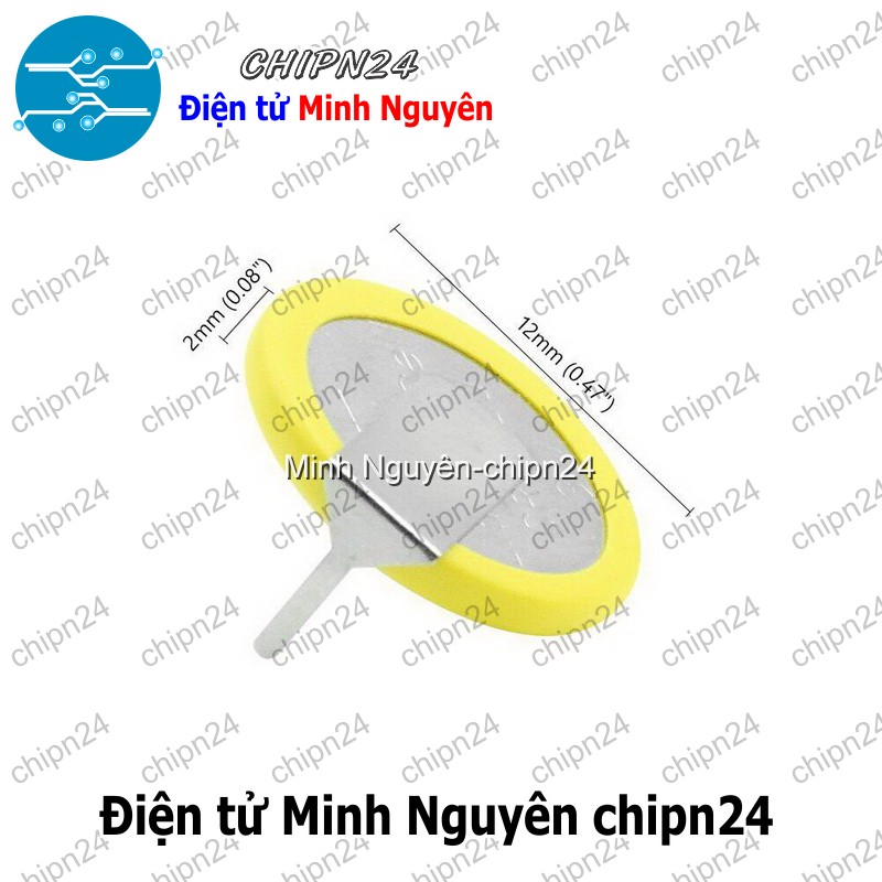 [1 viên] Pin vàng CR1220 Hàn chân Cắm - HH002326