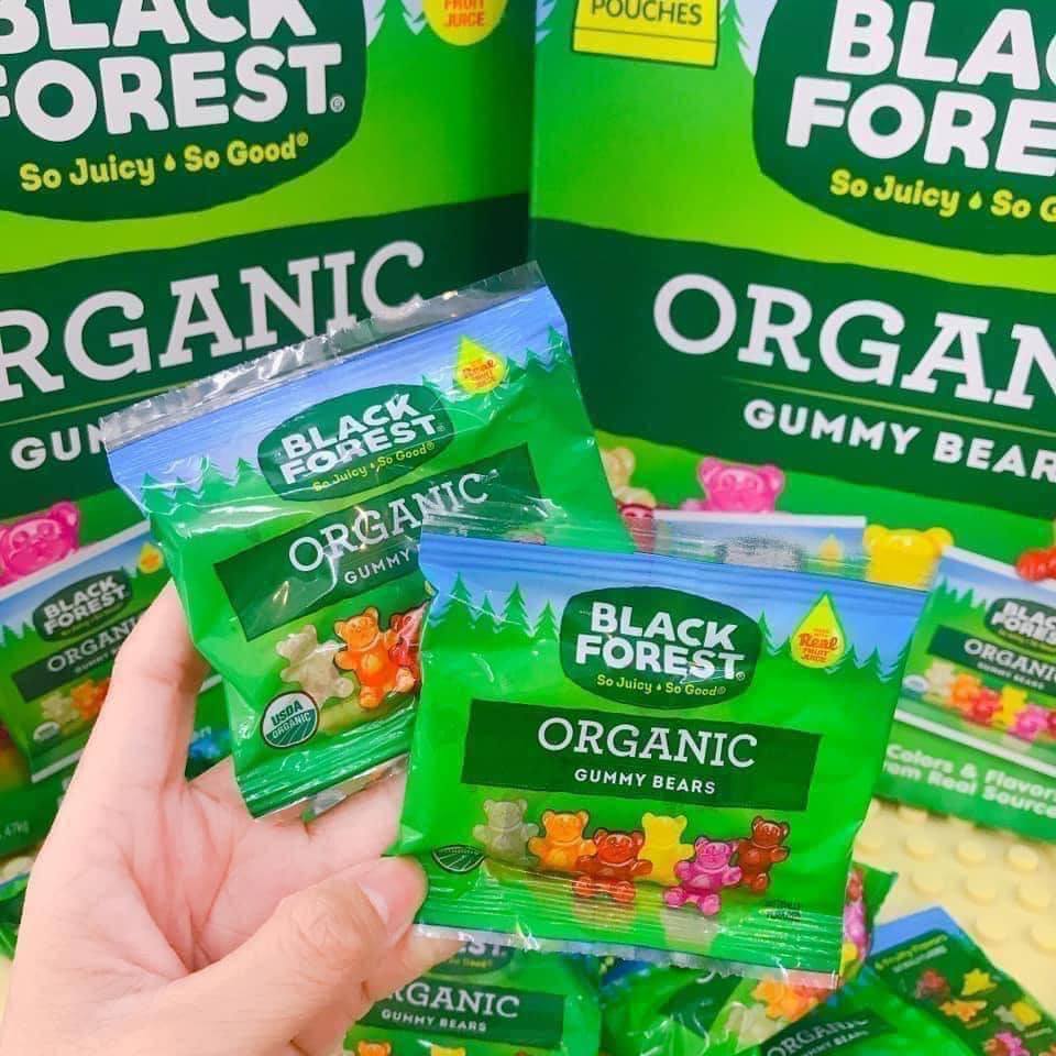 combo 10 gói kẹo dẻo gấu black forest organic gummy bear 23g 3