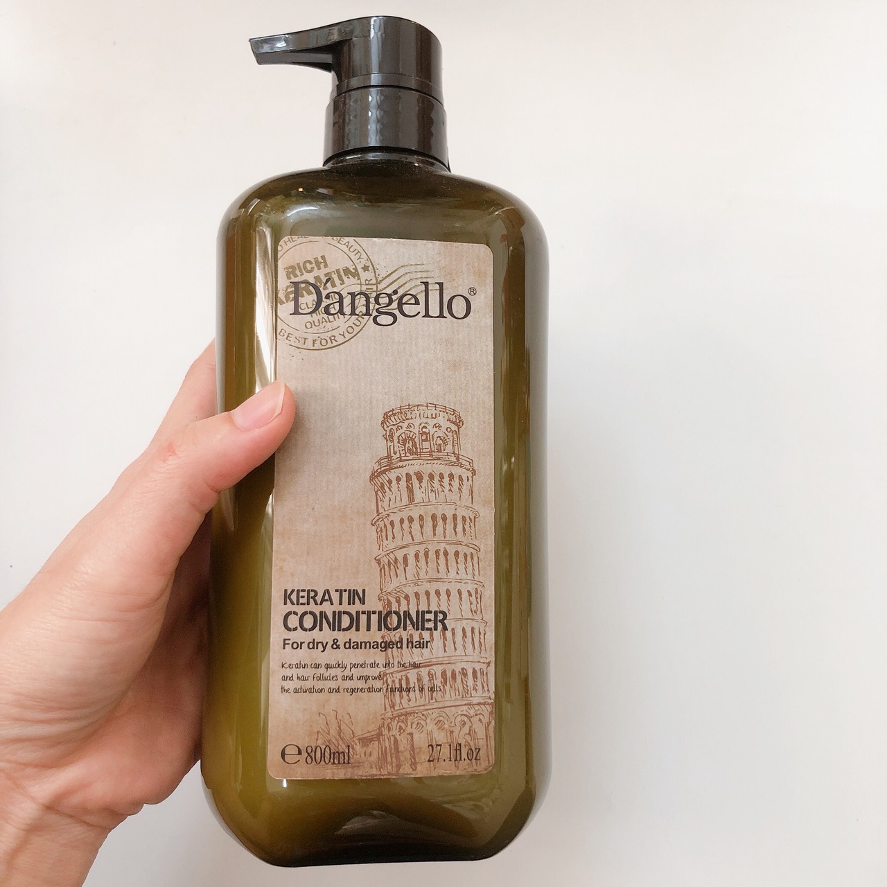 [+Tặng mũ trùm][D'ANGELLO chính hãng] Dầu xả Dangello cho tóc khô hư tổn 800ml