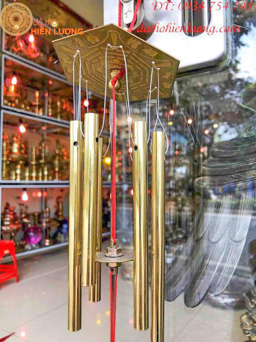 Chuông Gió Phong Thủy May Mắn 5 Thanh Dài 15cm