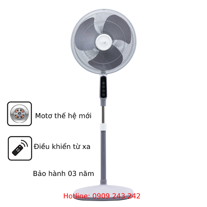 Quạt đứng remote cao cấp Asia D16028