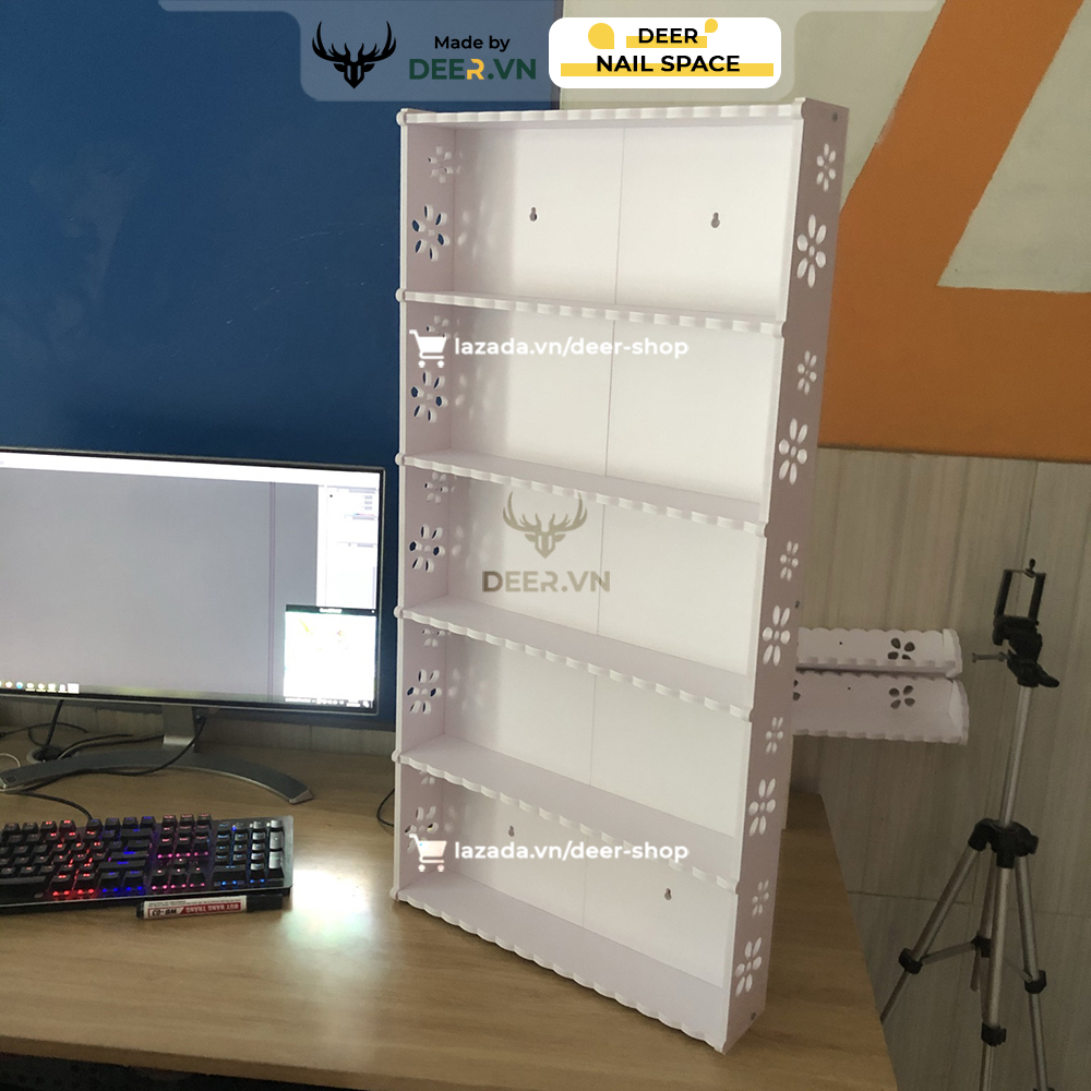 DEER - Kệ Để Chai Nước Sơn Móng Treo Tường Size 80*40cm