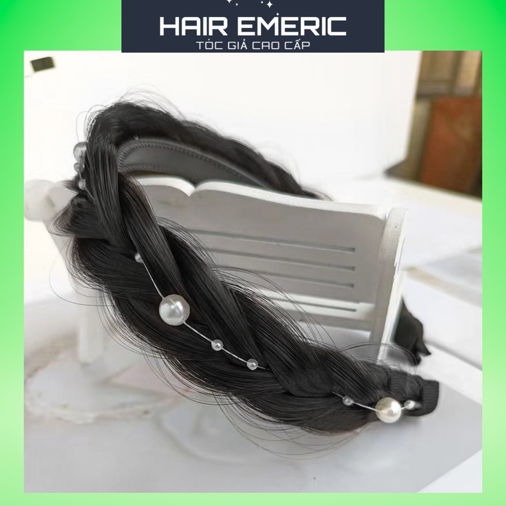 Bờm tóc giả, băng đô tóc giả cao cấp phong cách Hàn Quốc Emeric