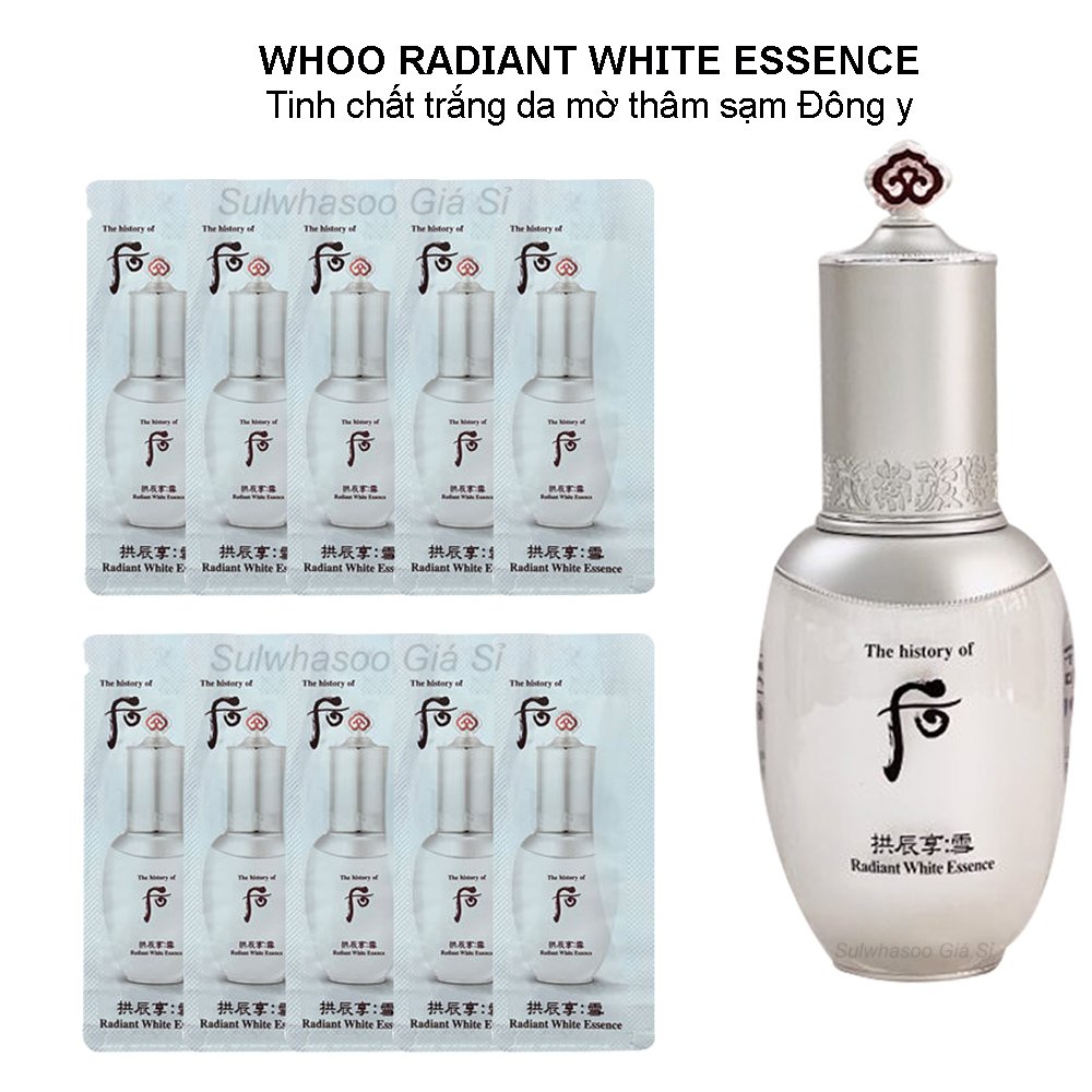 Tinh chất dưỡng trắng sáng da, giảm thâm sạm da Whoo Radiant White Essence 1ml sulwhasoogiasi