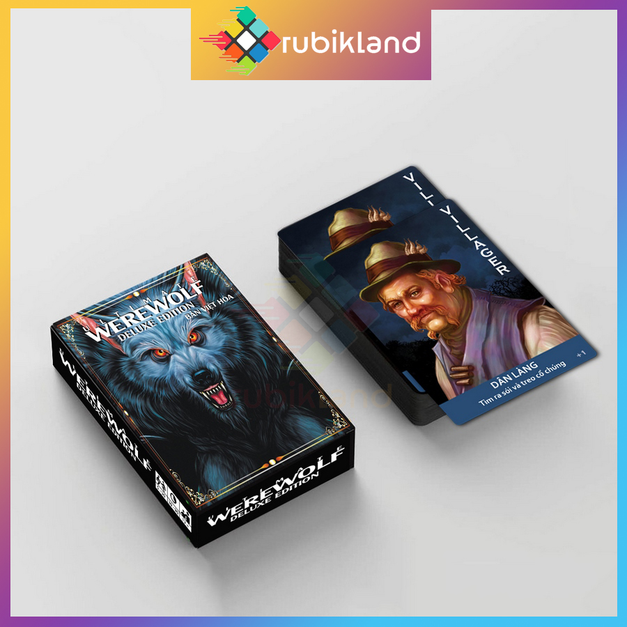 Bài ma sói werewolf ultimate việt hóa board game 64 lá chất giấy dày