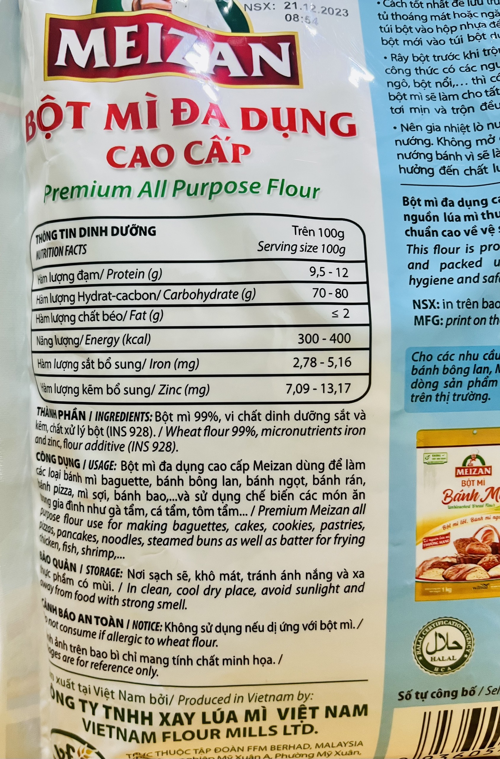 Bột mì đa dụng số 8 Táo đỏ gói (500g)