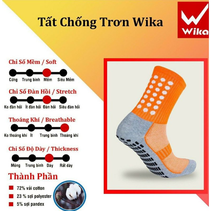 [Hàng chính hãng] Tất chống trơn wika
