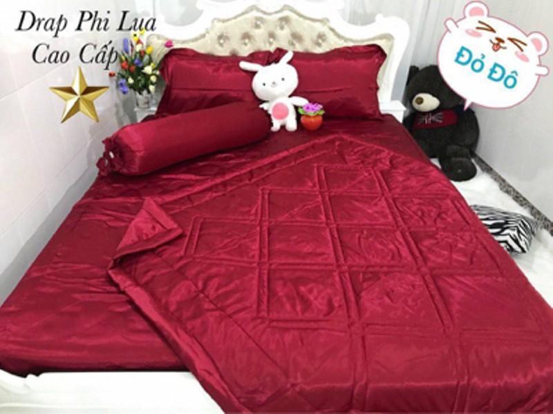 Bộ Chăn Drap Phi Lụa Cao Cấp 1m6 x 2m