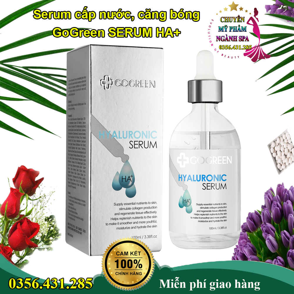 Serum cấp nước, căng bóng gogreen serum ha+