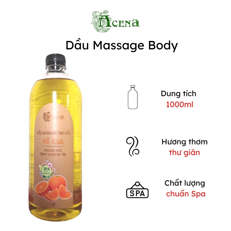 Dầu Massage Body Vỏ Cam ACENA 1000ml
