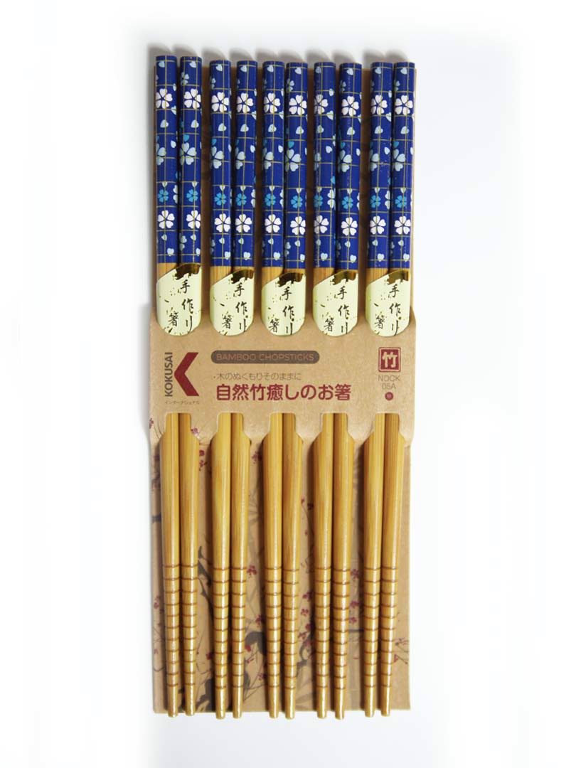 (CHÍNH HÃNG) Đũa Tre, Gỗ Nhật Bản Vỉ 5 Đôi Kokusai 20-25cm