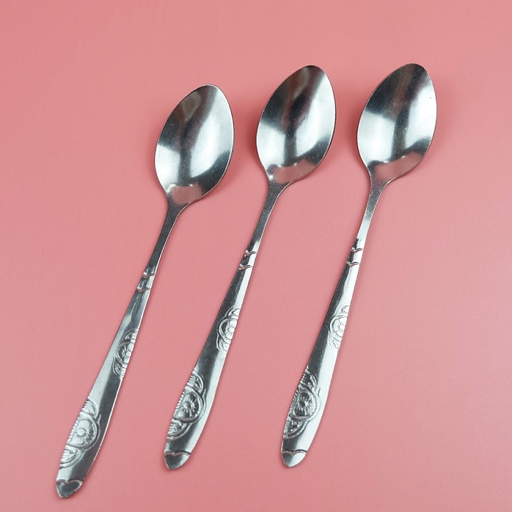 Combo 10 thìa rĩa inox uống cafe cán hoa văn đẹp