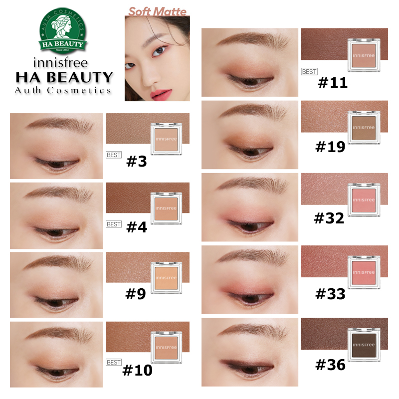 Phấn mắt lì mịn innisfree MY EYESHADOW [MATTE] 1,5~2,2g Hàn Quốc