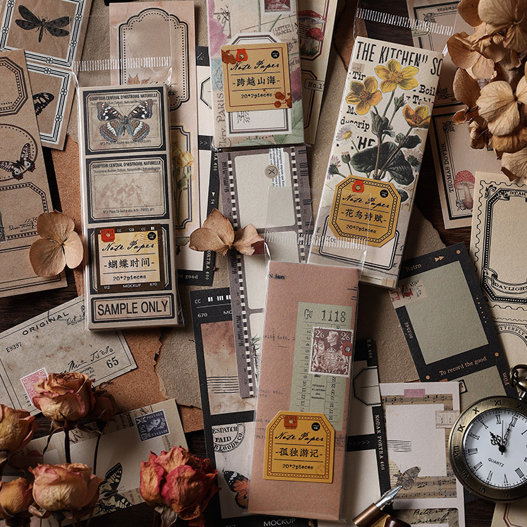 Bộ 40 tấm giấy note collage nhiều hình ảnh