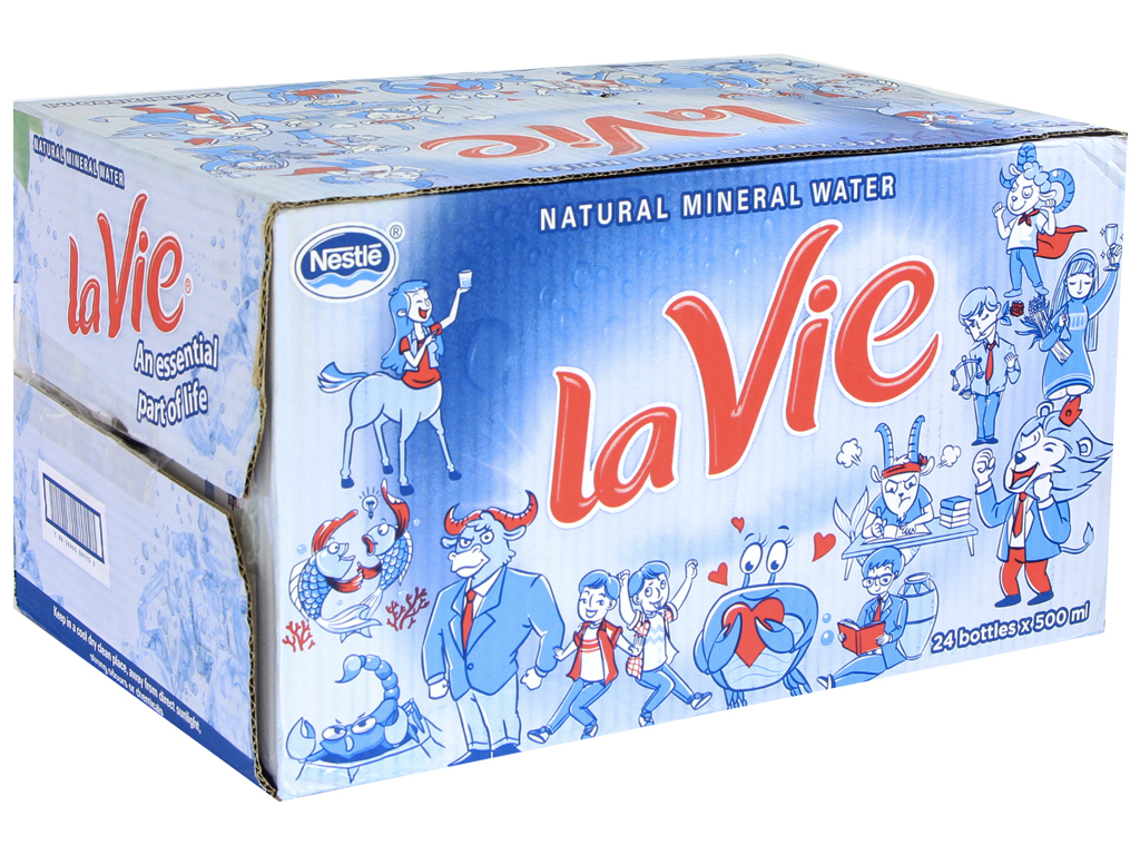 [Siêu thị WinMart] - Thùng 24 chai nước khoáng thiên nhiên Lavie 500ml