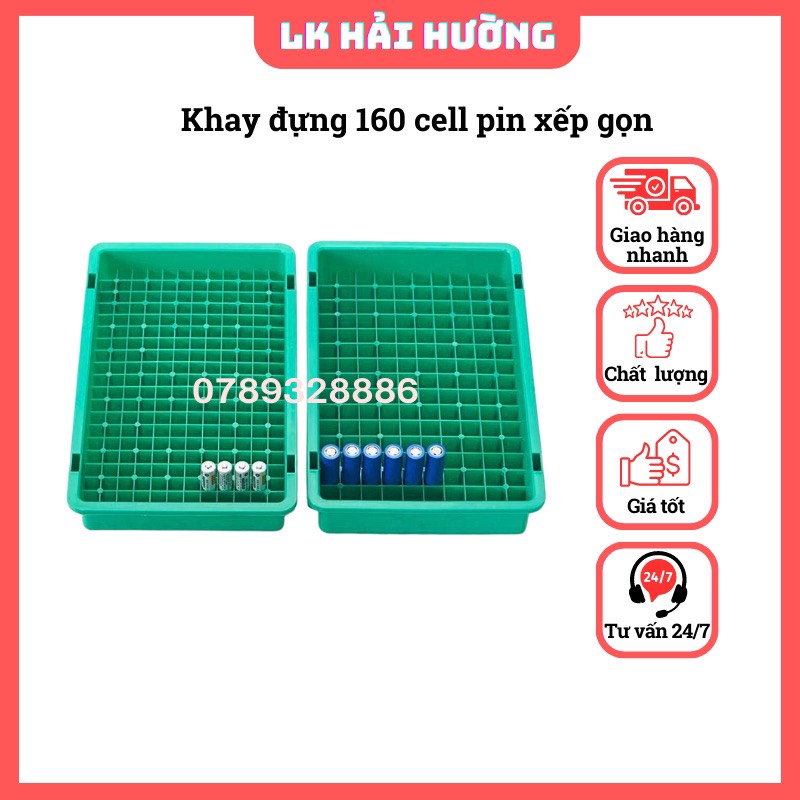 Khay đựng cell pin 18650, 21700 xếp gọn