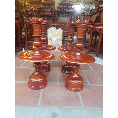 cặp chân đèn cao 60 cm gỗ hương