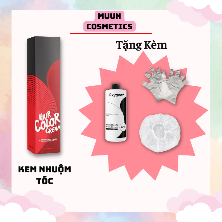 Thuốc Nhuộm Tóc Nâu Tây (Tặng Kèm Oxy Trợ Nhuộm và Chụp Tóc, Bao Tay)