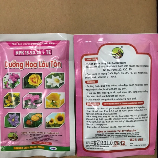 Dưỡng hoa lâu tàn 25g