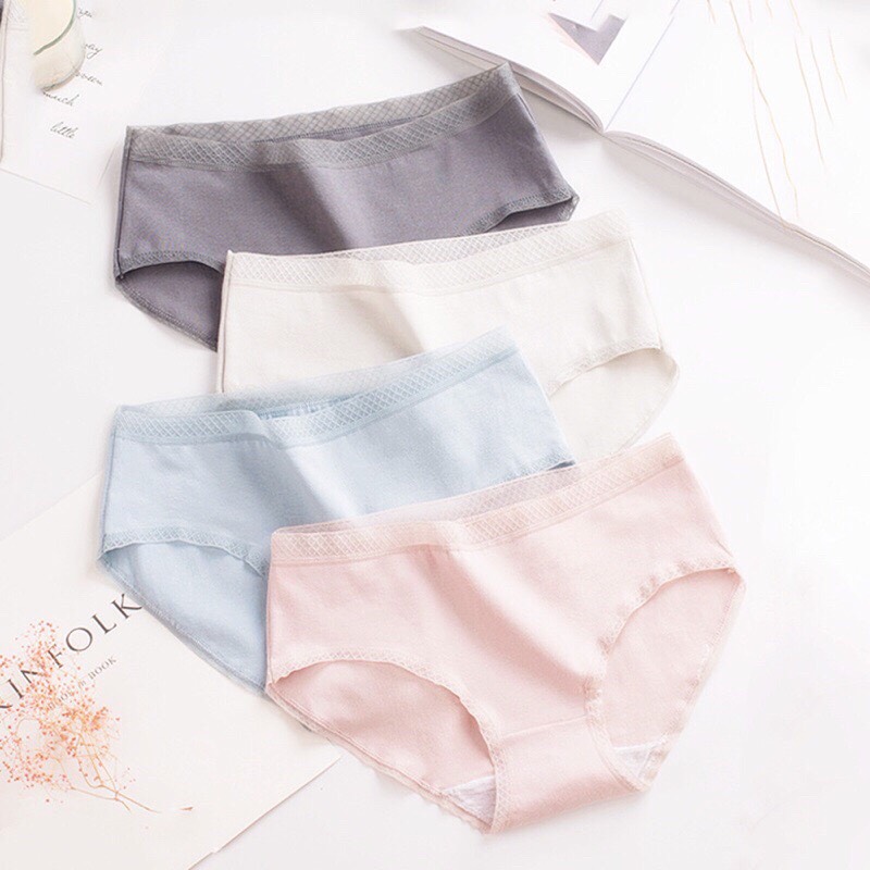 Lố  10  Quần Lót Cotton Cạp Lưới Cao Cấp (38-65kg)