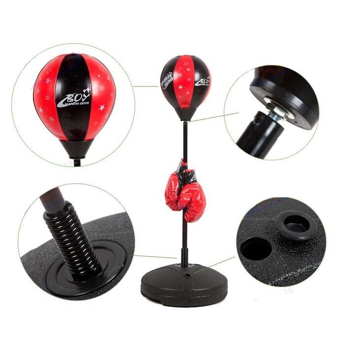 Bộ Đồ Chơi Đấm Bốc Cho Bé Boxing Set (có găng tay, trụ đỡ, giá đỡ)