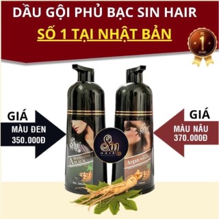 DẦU GỘI PHỦ BẠC NÂU ĐEN SIN HAIR HÀNG ĐẦU TẠI NHẬT BẢN 500ML thumbnail