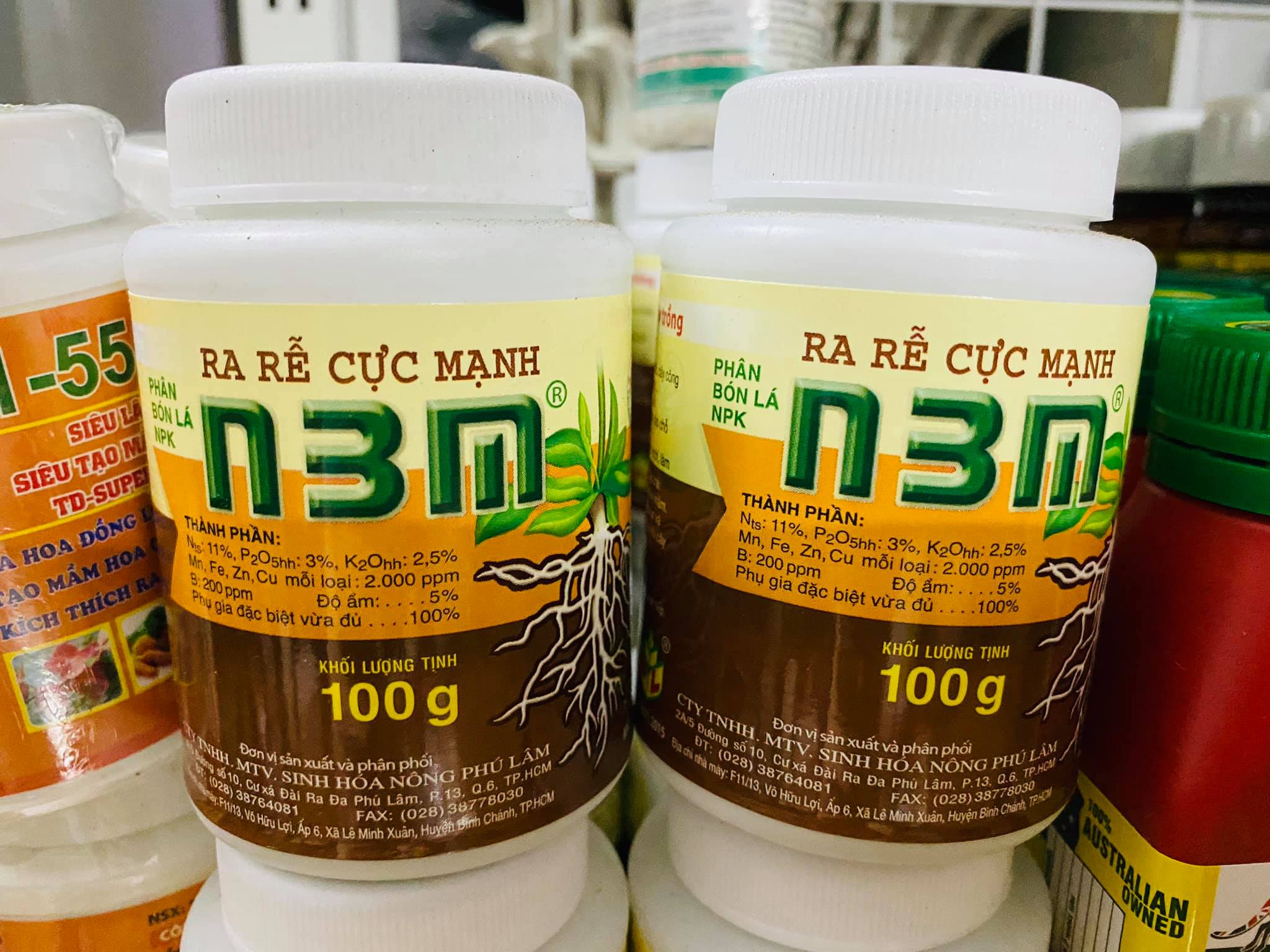 [HCM]Phân bón lá kích rễ N3M dạng bột hộp 100gr