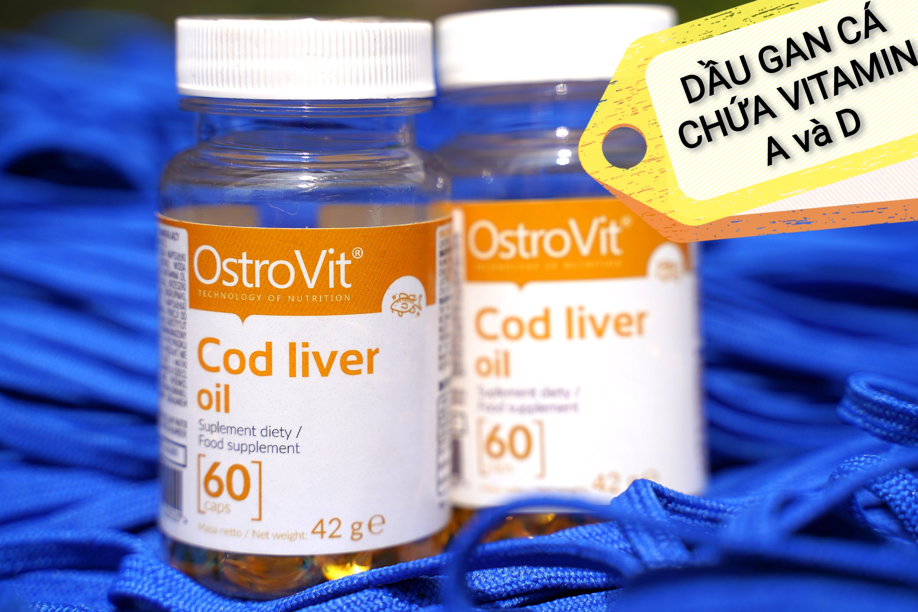 [HCM]Viên Dầu Cá + Vitamin A D Ostrovit Cod Liver 60 Viên