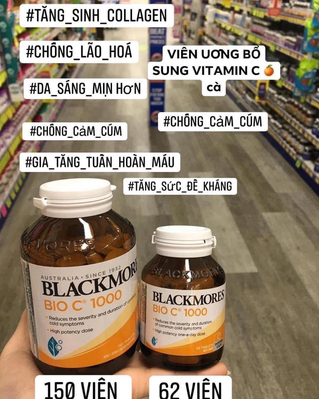 Bio C 1000 - VITAMIN C 1000mg BLACKMORE 150 viên