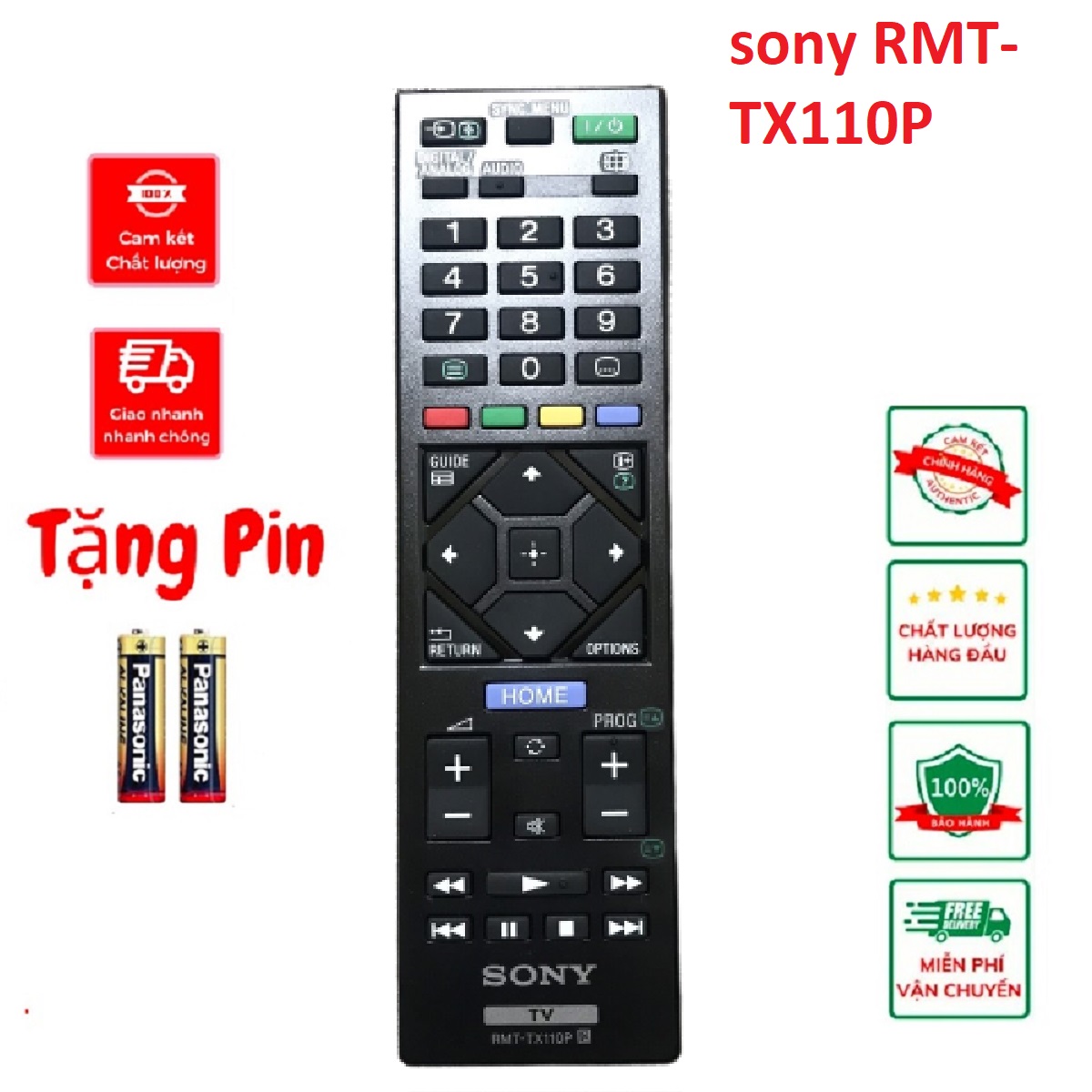 Remote điều khiển tivi sony RMT-TX110P hàng zin , tặng pin !