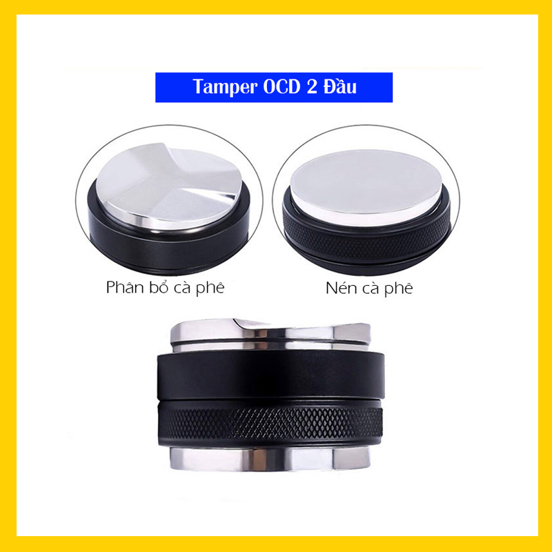 Tamper Ocd 2 Heads Size 58mm |   Coffee Distribution and Compression