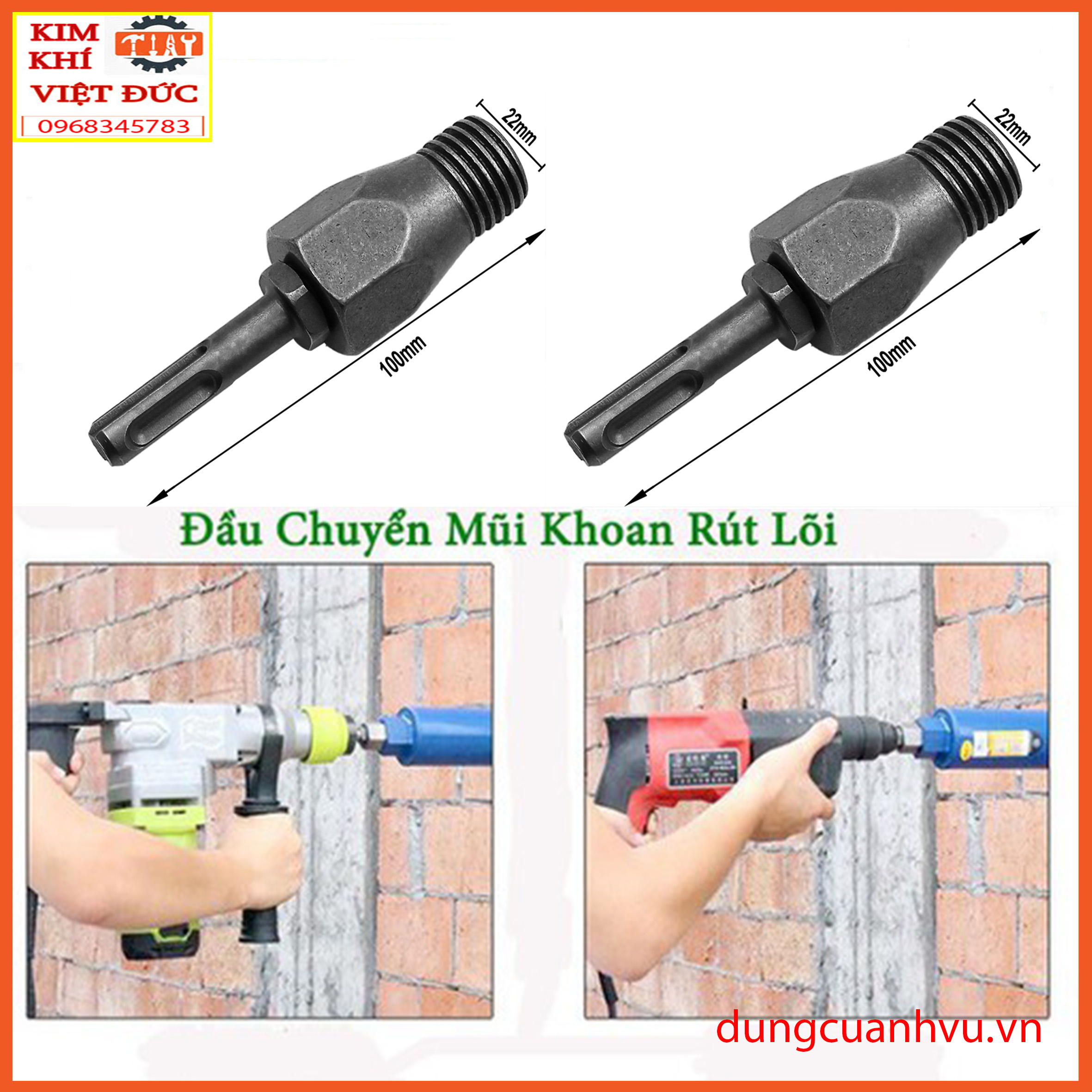 Đầu nối mũi khoan rút lõi sang máy khoan bêtông