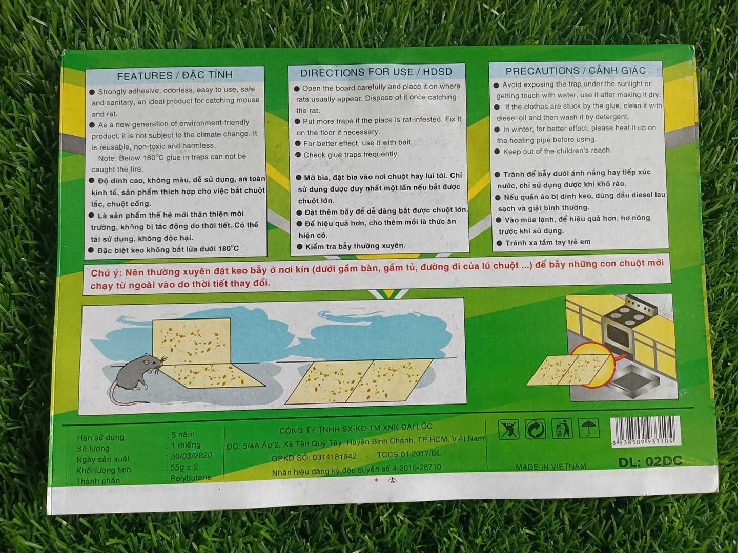 10 miếng keo dính chuột Đại Lộc