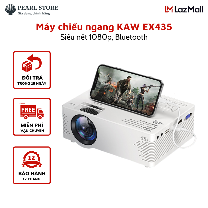 Máy Chiếu Mini Gia Đình FullHD 1080, Máy Chiếu Project Mini, Máy Chiếu Mini, Máy Chiếu Không Cần Màn Chất Lượng Cao, Máy Chiếu KooGold Kết Nối Wifi, Âm Thanh Chân Thực, Hình Ảnh Sắc Nét, Độ Phân Giải Cao, Ảnh To Và Rộng - Bảo Hành 1 Đổi  Bảo Hành 12 Tháng