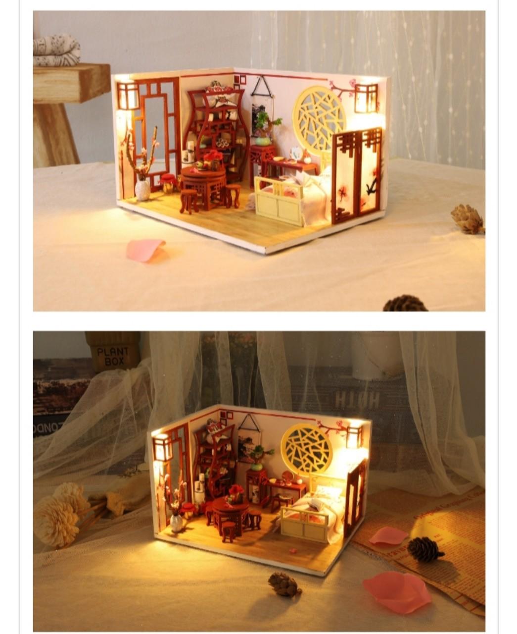 Mô hình nhà gỗ DIY " Khuê phòng"
