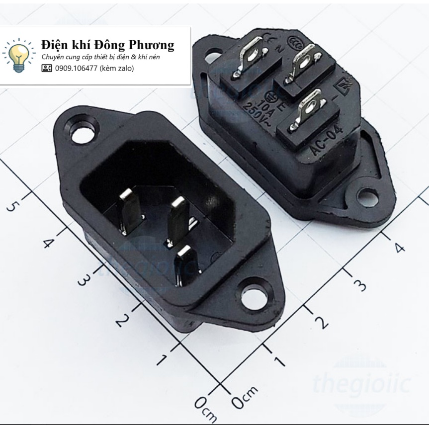 Jack nguồn AC 3 chân AC chính hãng