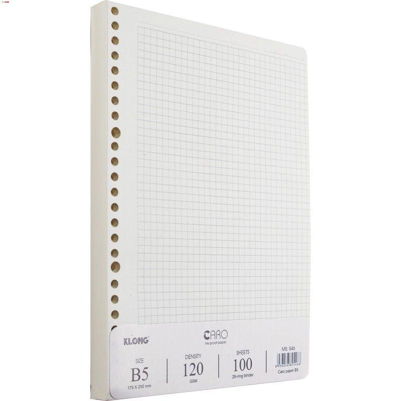 -Ruột giấy refill sổ còng Caro B5 - 100 tờ; MS: 546 [Klong]