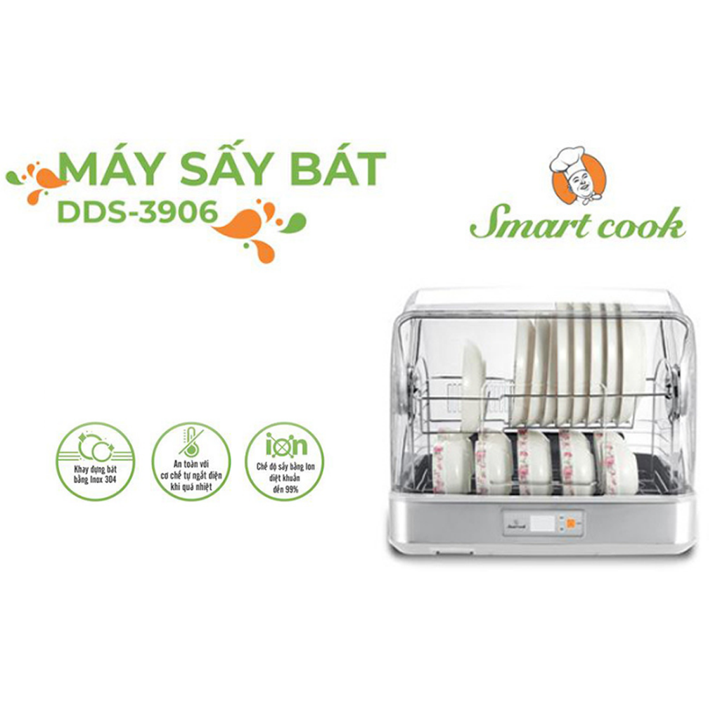 Máy sấy chén bát Elmich Smartcook DDS - 3906, Bảo hành 12 tháng
