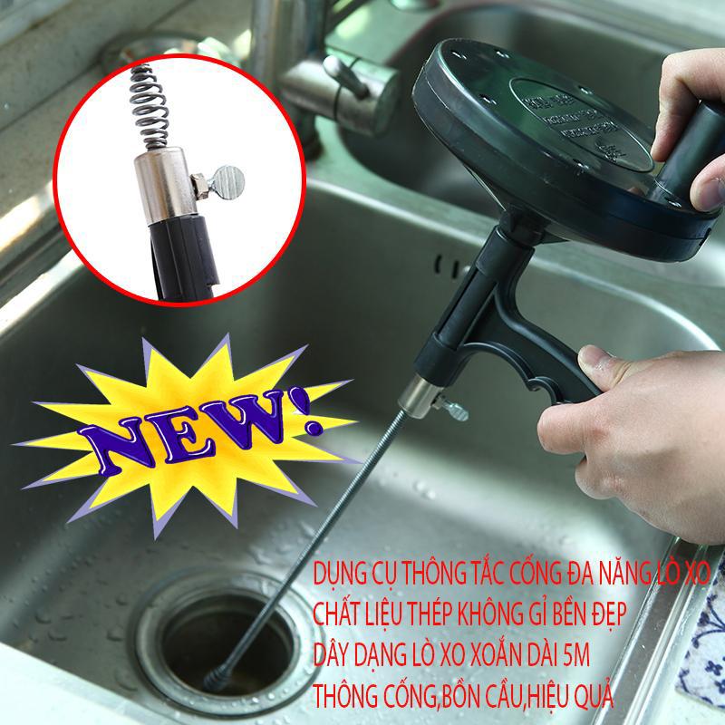 [HCM]Dụng Cụ Thông Cống Thoát Nước 4M