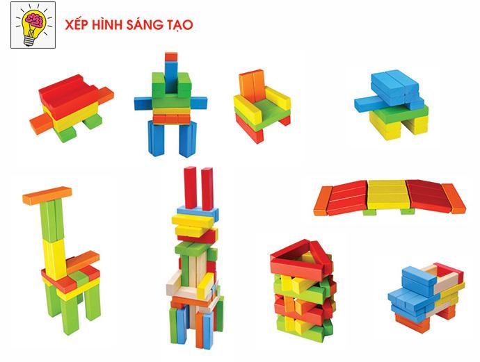 Bộ đồ chơi rút gỗ màu cho bé -E15DC59