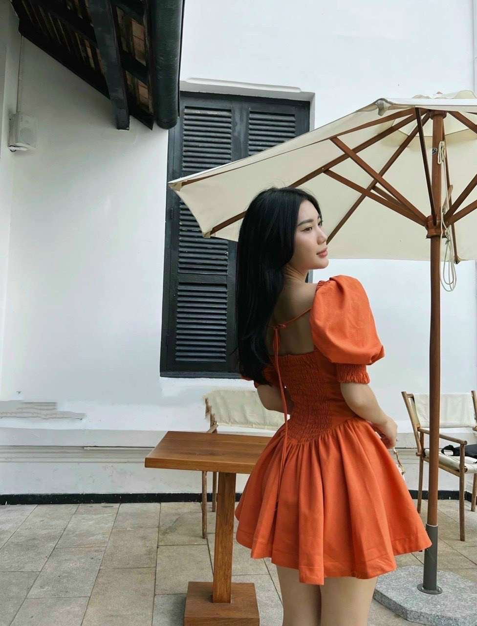 Đầm tiểu thư nữ dự tiệc tay phồng cổ vuông, đầm xoè tay phồng, đầm nữ dự tiệc dáng xoè, đầm tiểu thư 3 màu tay phồng chiết eo trẻ trung xinh xắn