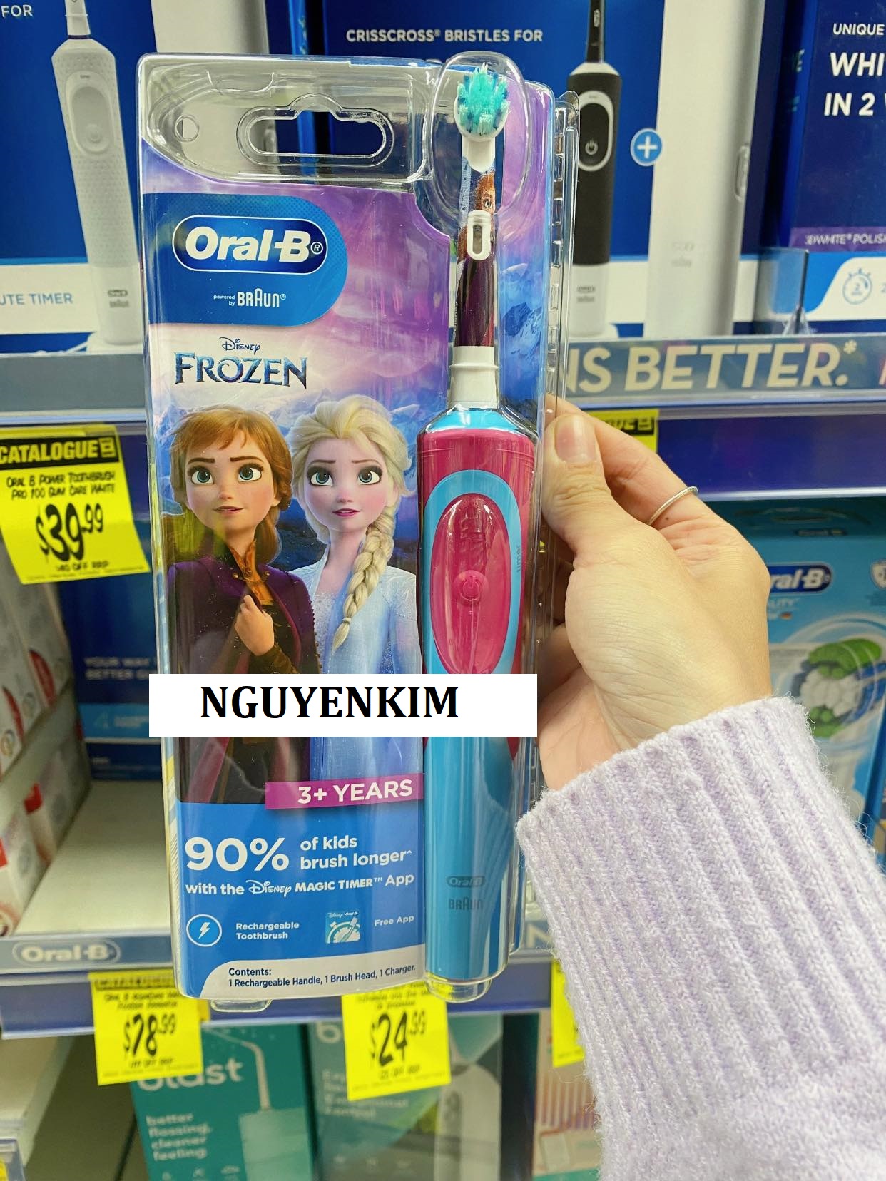 Bàn chải điện đánh răng tự động cho Bé Oralb starwar