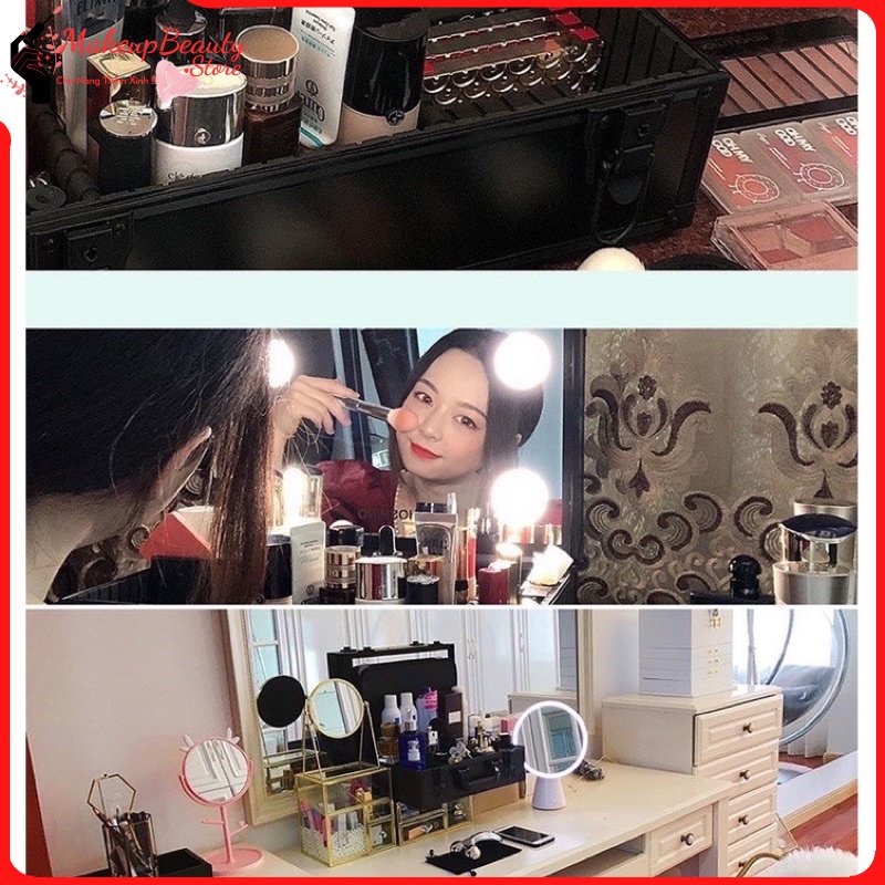 Cốp vali cốp trang điểm có gương đèn led MS 801 [ MakeupBeauty.Store Cho Nàng Thêm Xinh ]