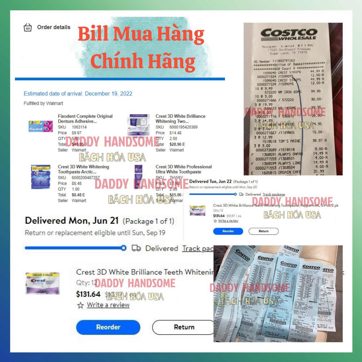 Kem đánh răng Crest 3d White Radiant Mint 107 gram - Mỹ