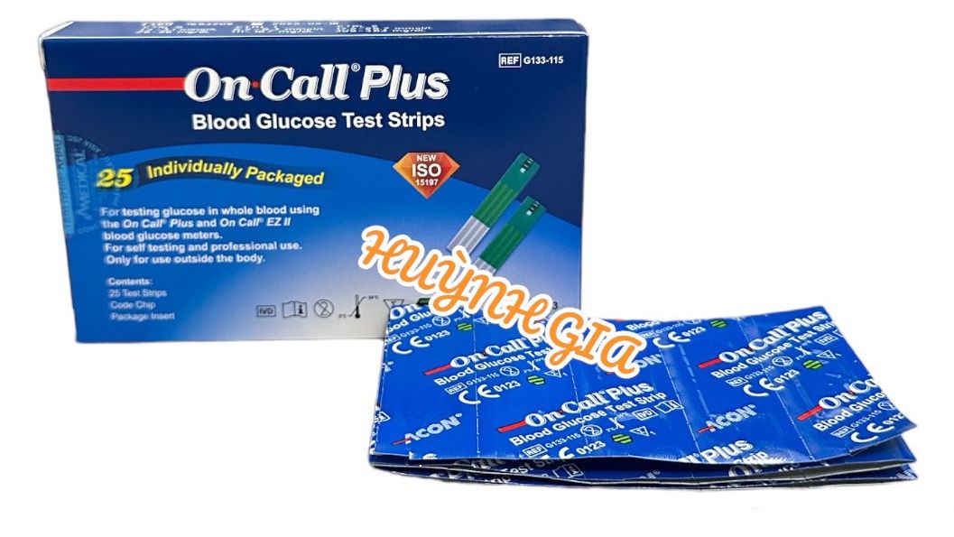 Que thử đường huyết oncall plus - oncall ez ii hộp 25 que chính hãng
