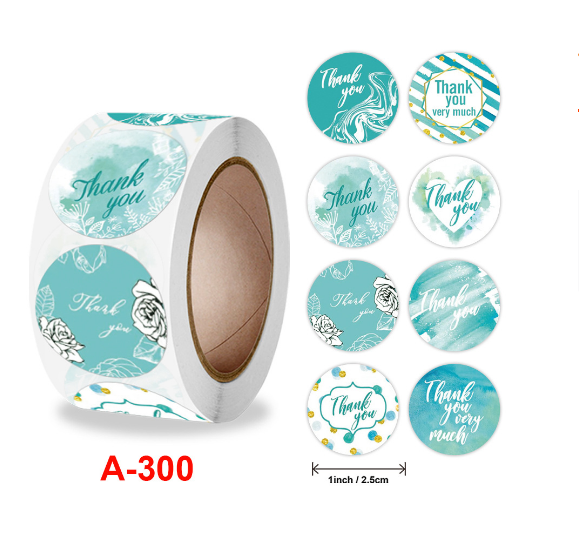 Cuộn 500 tem dán thank you, tem dán cảm ơn vì đã đặt hàng